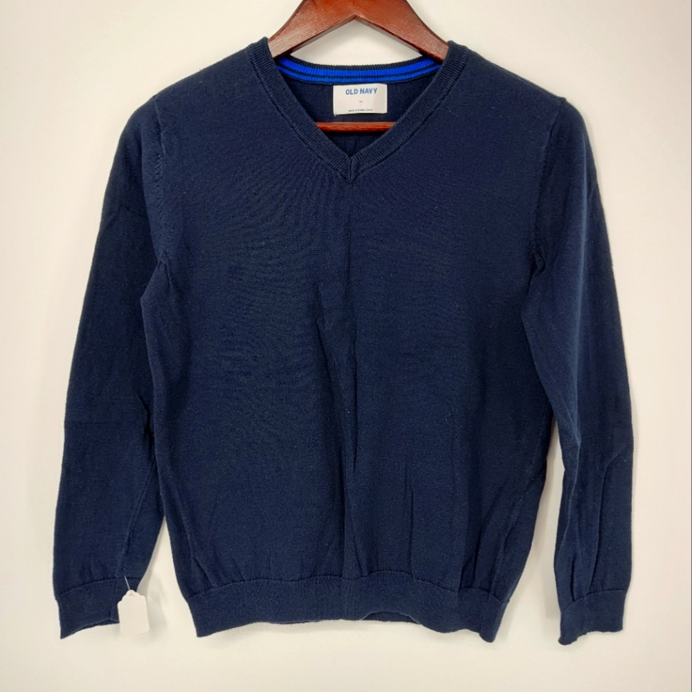 Old Navy Boys Navy Blue V-Neck Sweater Size X Large